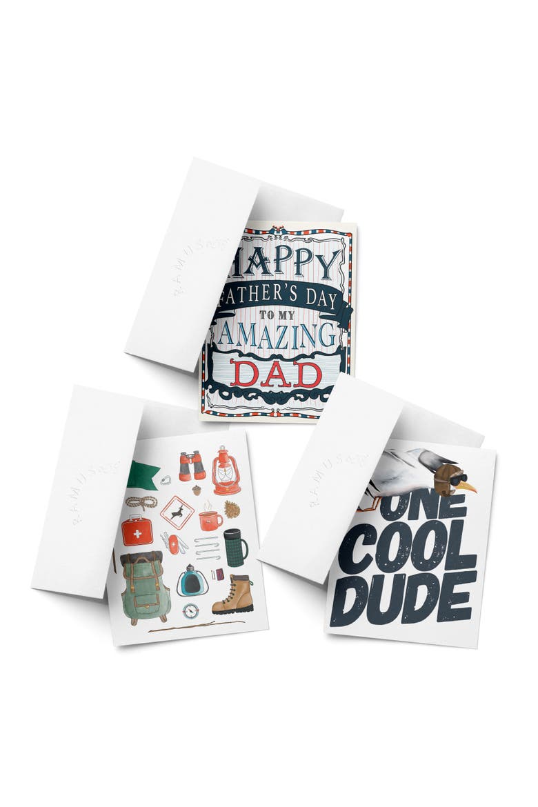 Father's Day Greeting Card Pack, Main, color, Cool