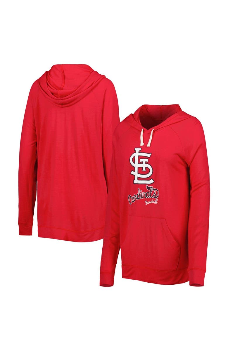 TOUCH BY ALYSSA MILANO Women's Touch Red St. Louis Cardinals Pre-Game Raglan Pullover Hoodie, Main, color,