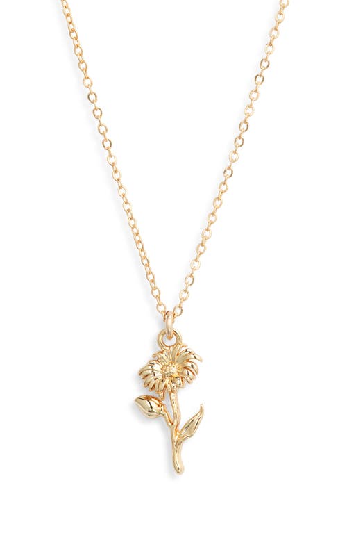 Set & Stones Daisy Pendant Necklace In Gold