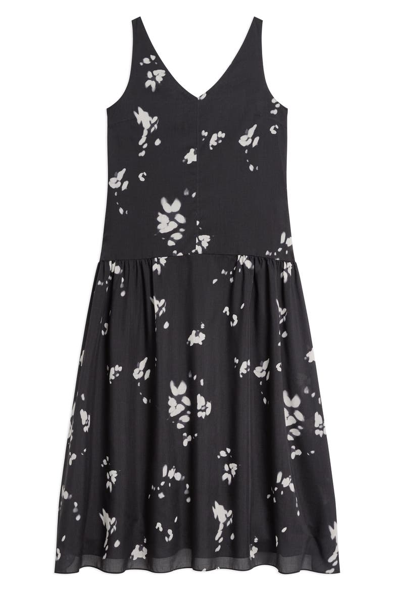 Floral Sleeveless Drop Waist Dress, Alternate, color, BLACK MULTI