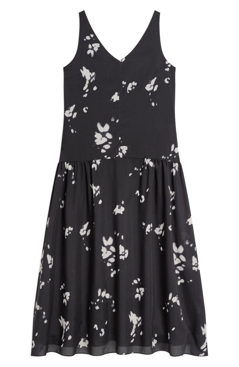 Theory Floral Sleeveless Drop Waist Dress, Alternate, color, Black Multi