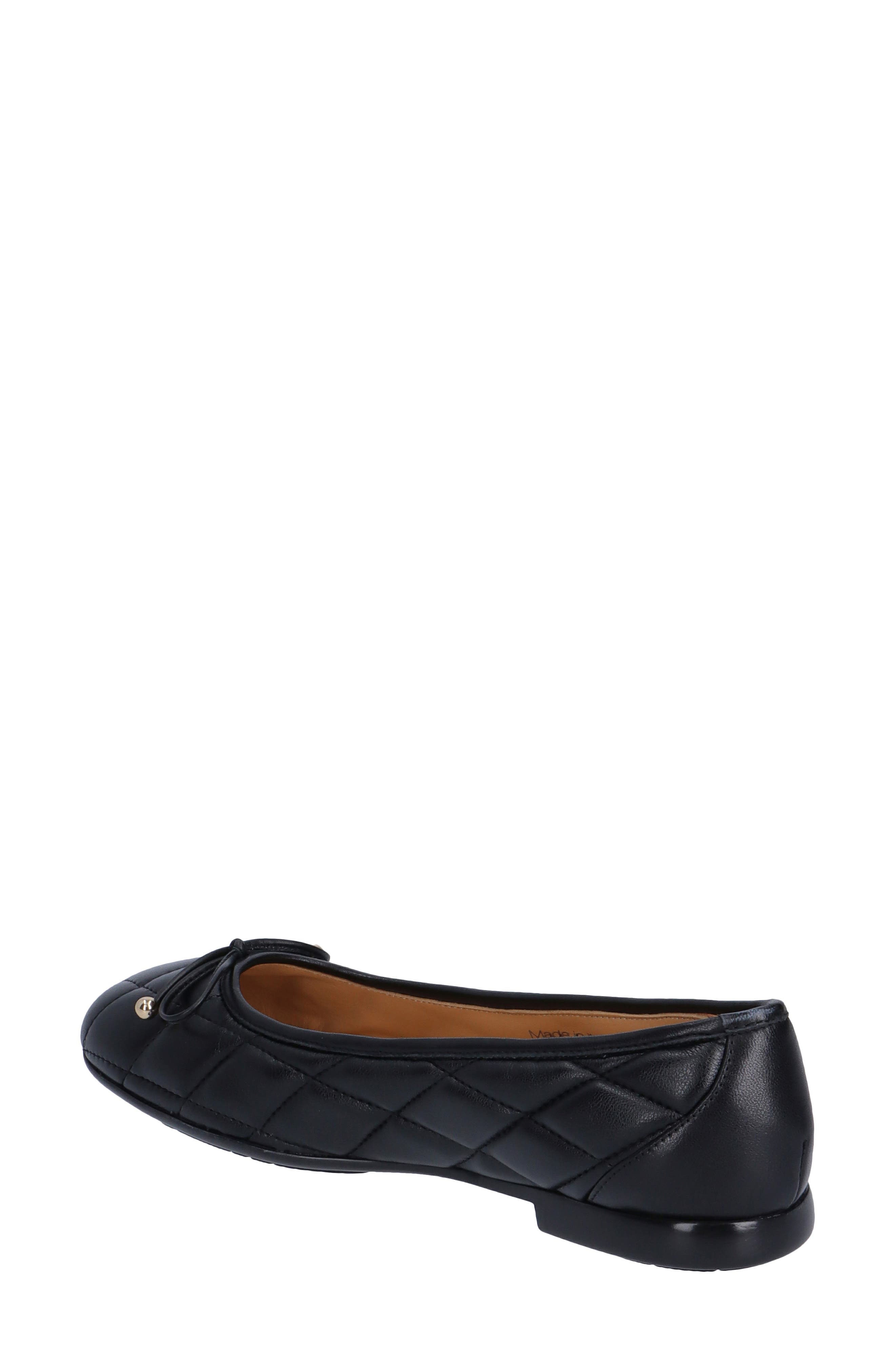 Leather Ballet Flat, Alternate, color, BLACK 2