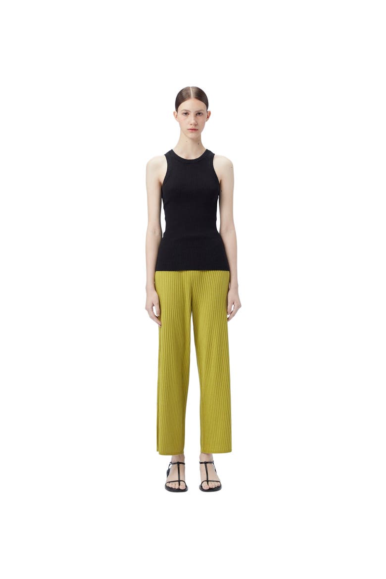 Ribbed Cotton Silk Cashmere Blend Tank Top, Main, color, black