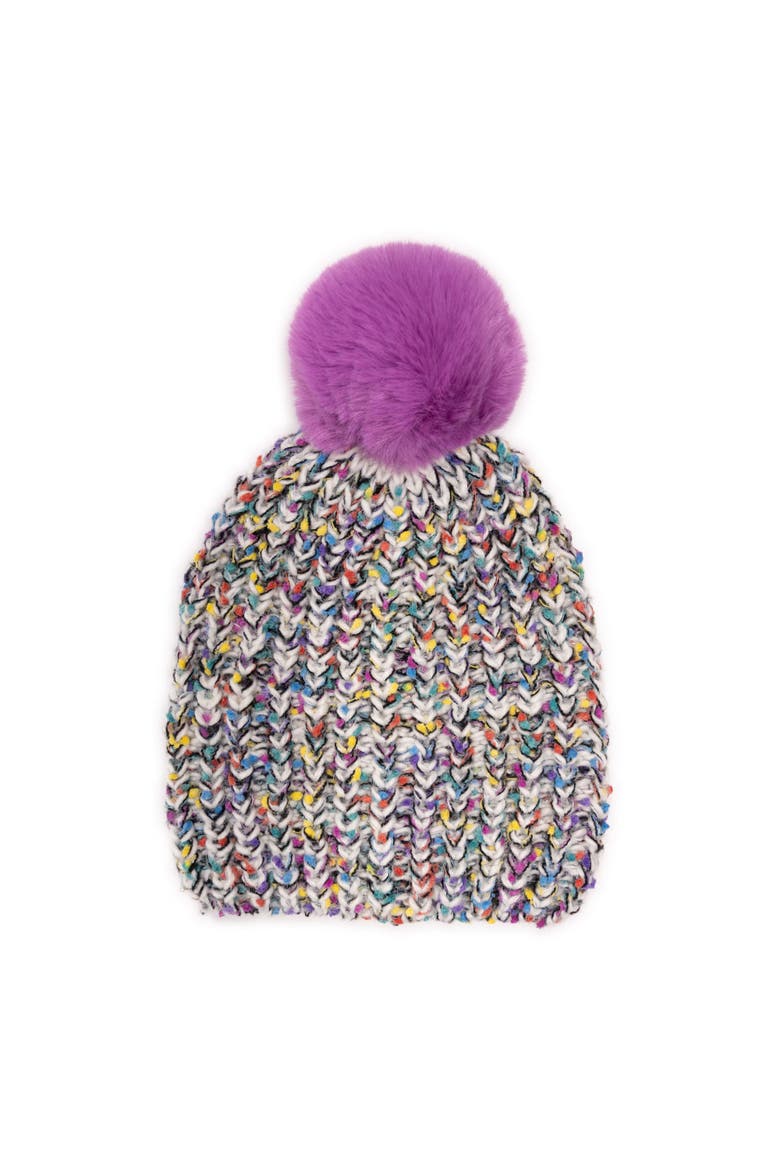 Women's Marled Hat w/ Colorful Nep, Main, color, Ebony Multi