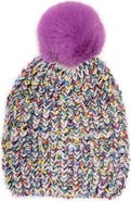 MUK LUKS Women's Marled Hat w/ Colorful Nep
