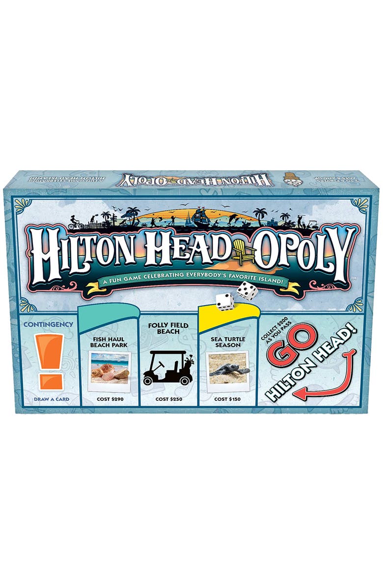 Hilton Head Opoly Vacation Board Game, Main, color, Multicolored