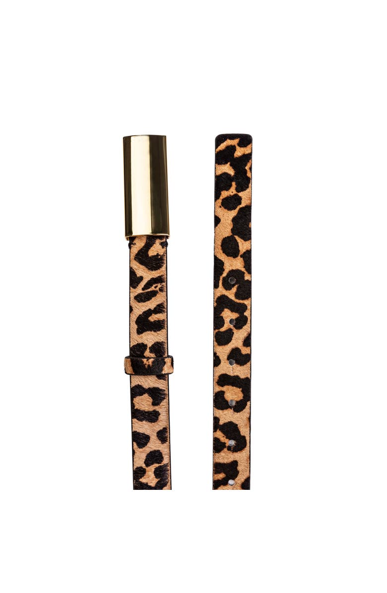 BLACK SUEDE STUDIO City Belt, Alternate, color, Leopard / Gold