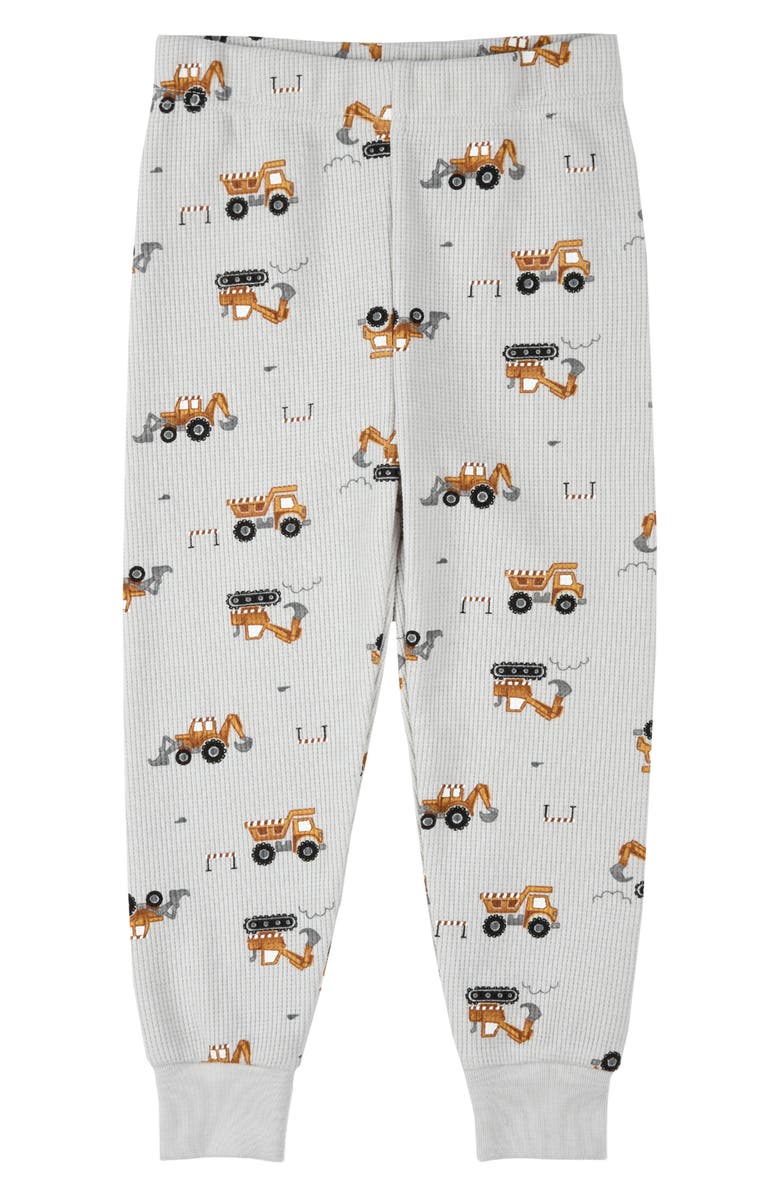 Petit Lem Kids' Fitted Two-Piece Pajamas & Socks Set, Alternate, color, Light Grey