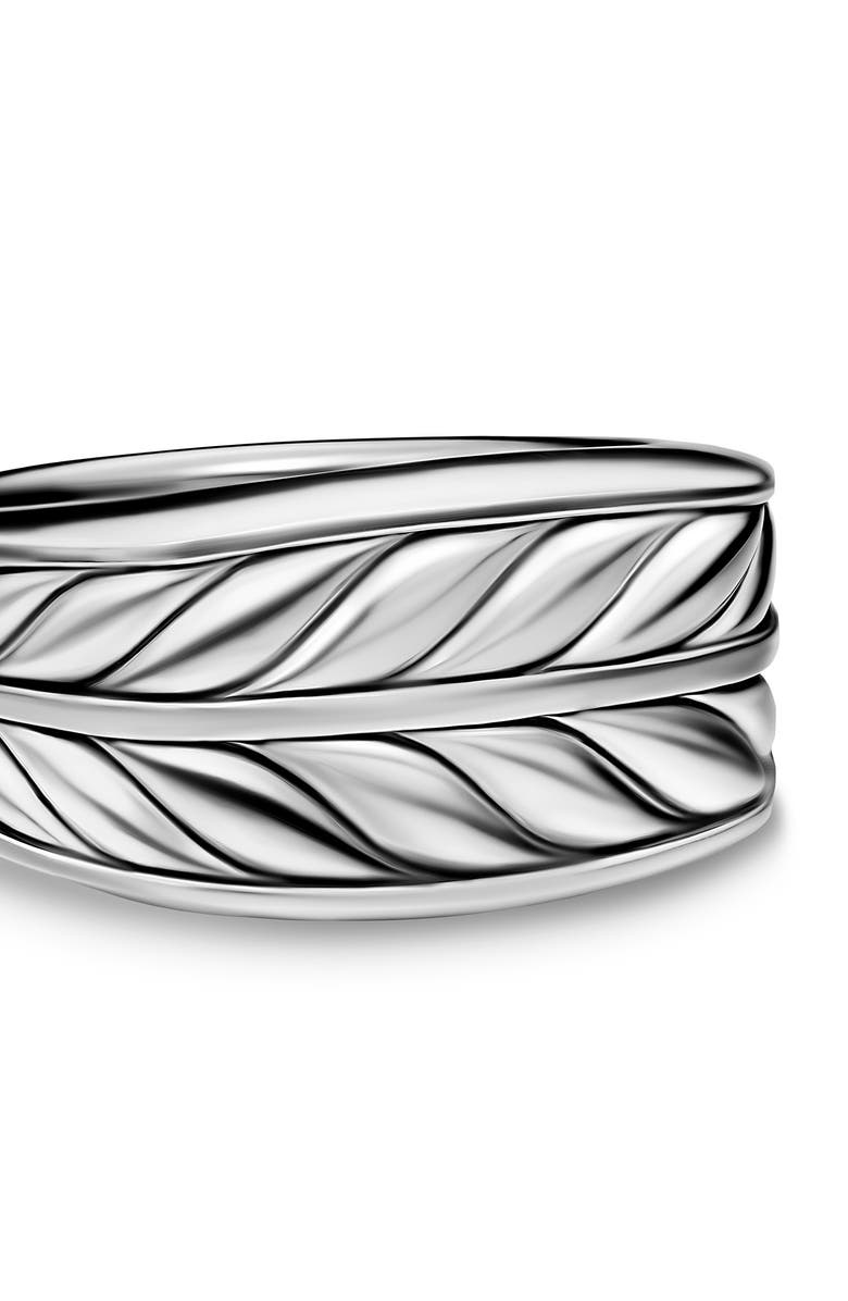 David Yurman Chevron Three Sided Signet Ring, Sterling Silver, 12.5mm, Alternate, color, Silver