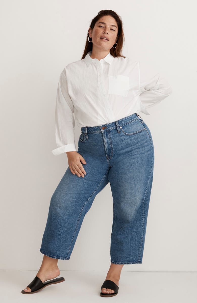 Madewell Perfect Vintage Crop Wide Leg Jeans, Alternate, color, Cresslow Wash