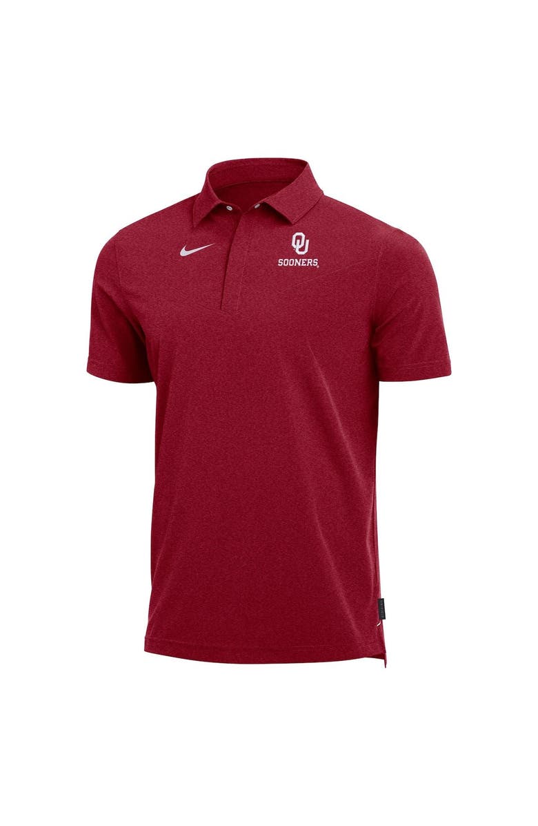 Nike Men's Nike Heathered Crimson Oklahoma Sooners 2022 Coach Performance Polo, Alternate, color, 