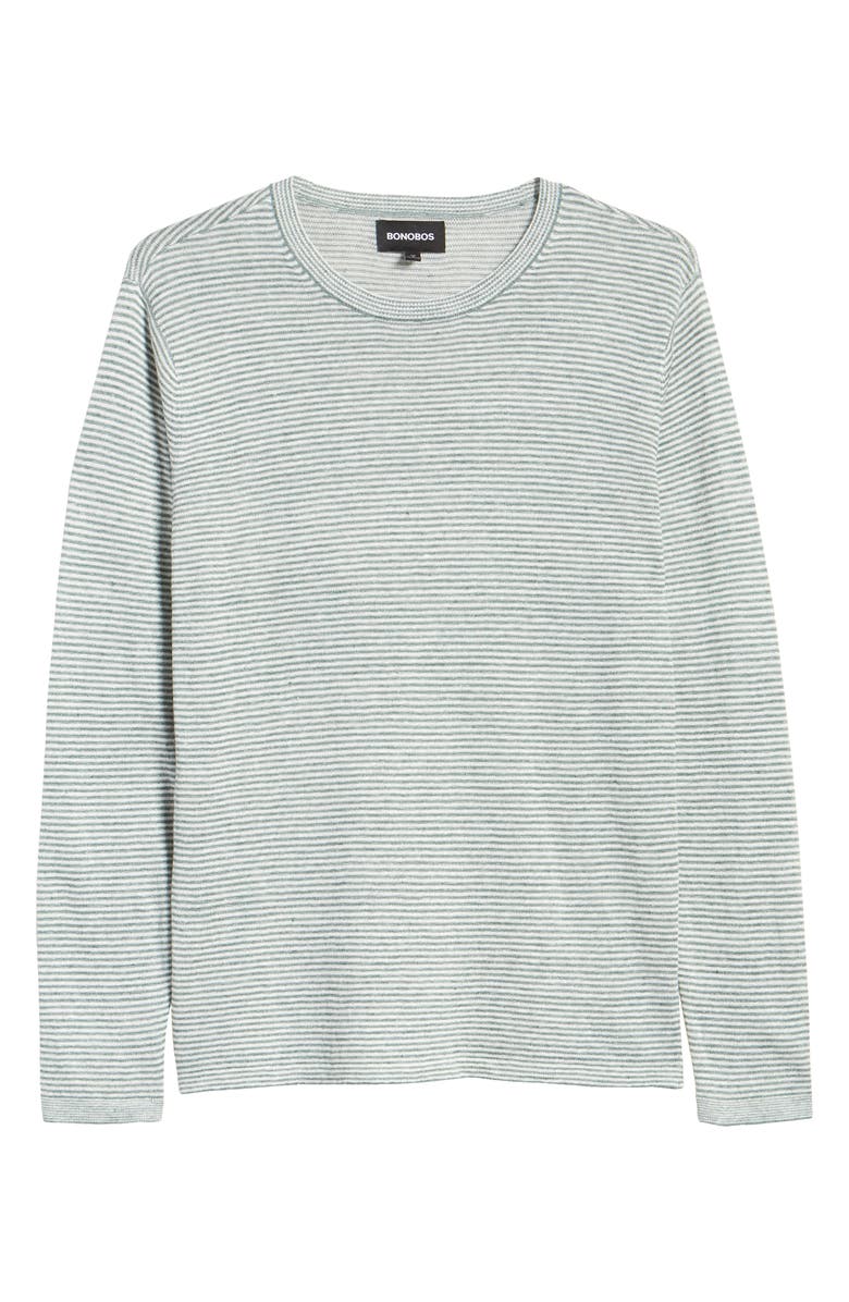 Bonobos Stripe Long Sleeve Linen T-Shirt, Alternate, color, 