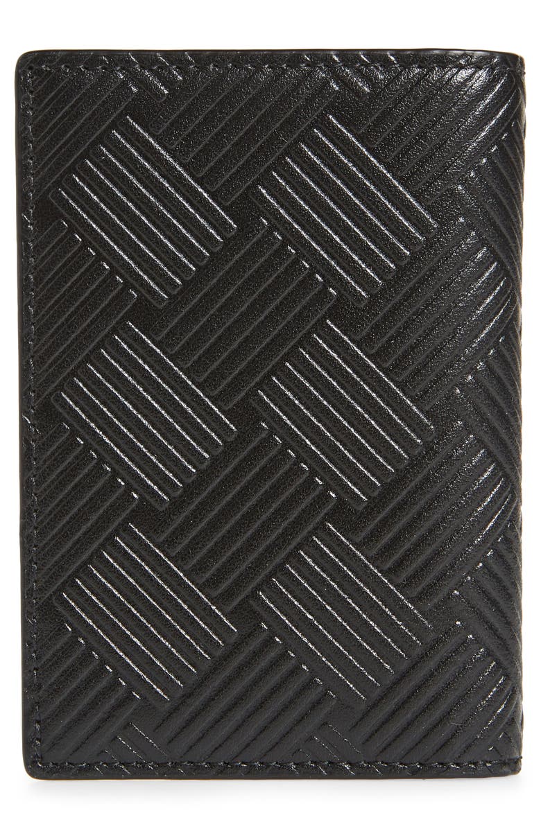 Bottega Veneta Embossed Leather Card Case, Alternate, color,