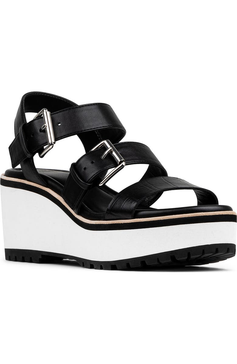Donald Pliner Blerina Foam Wedge Sandal, Main, color, Black
