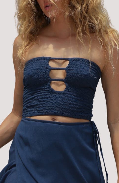 Coco Smocked Crop Tube Top