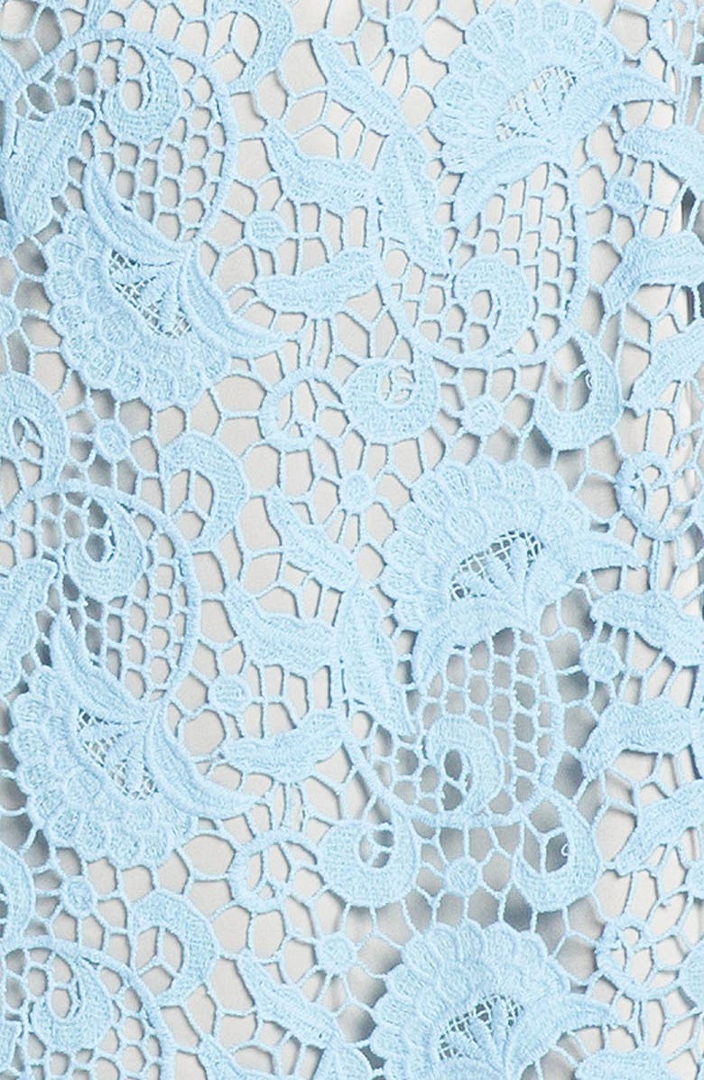 Eliza J Belted Cotton Lace Dress, Alternate, color,