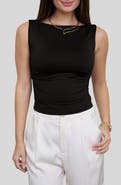 Blu Pepper Boat Neck Sleeveless Top