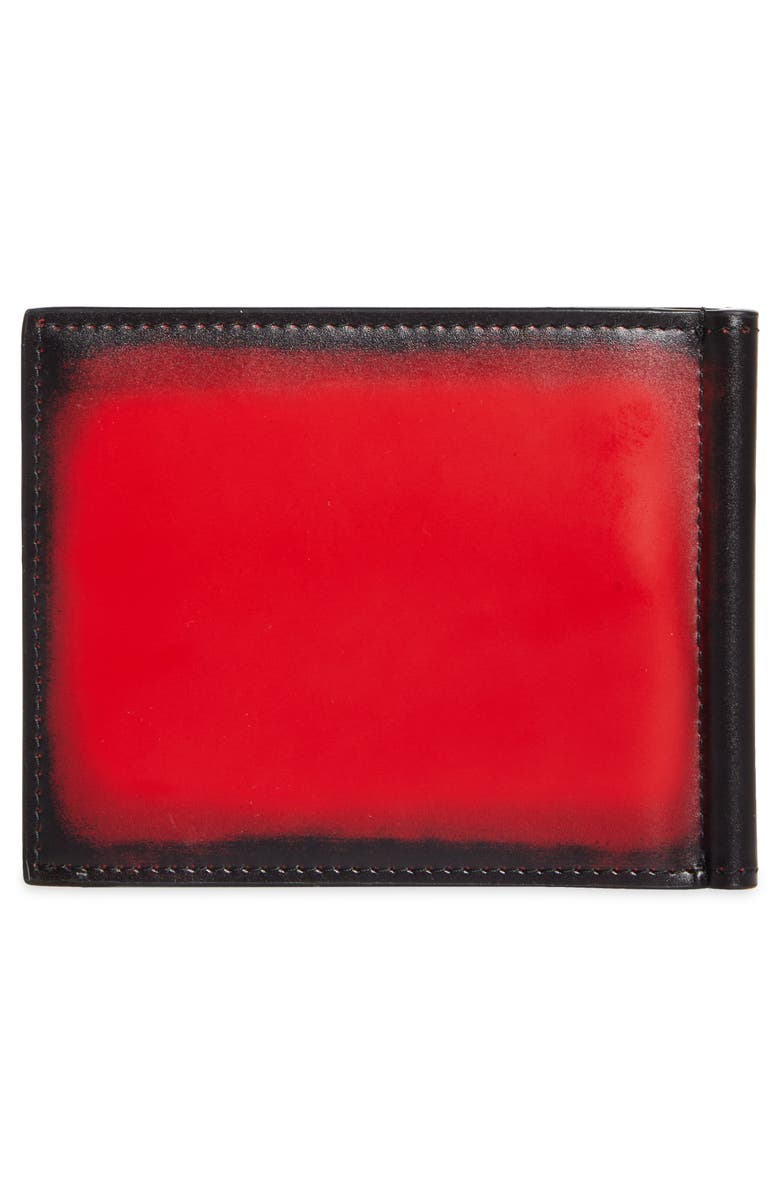 Christian Louboutin Canopy Leather Bifold Wallet with Money Clip, Alternate, color, Loubi/ Gun Metal