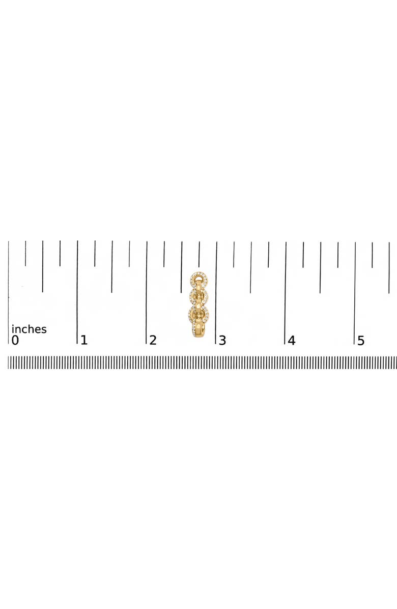 Haus of Brilliance 14K Yellow Gold Plated Silver 3/4 Cttw Diamond Chain Link Drop Earrings, Alternate, color, Yellow