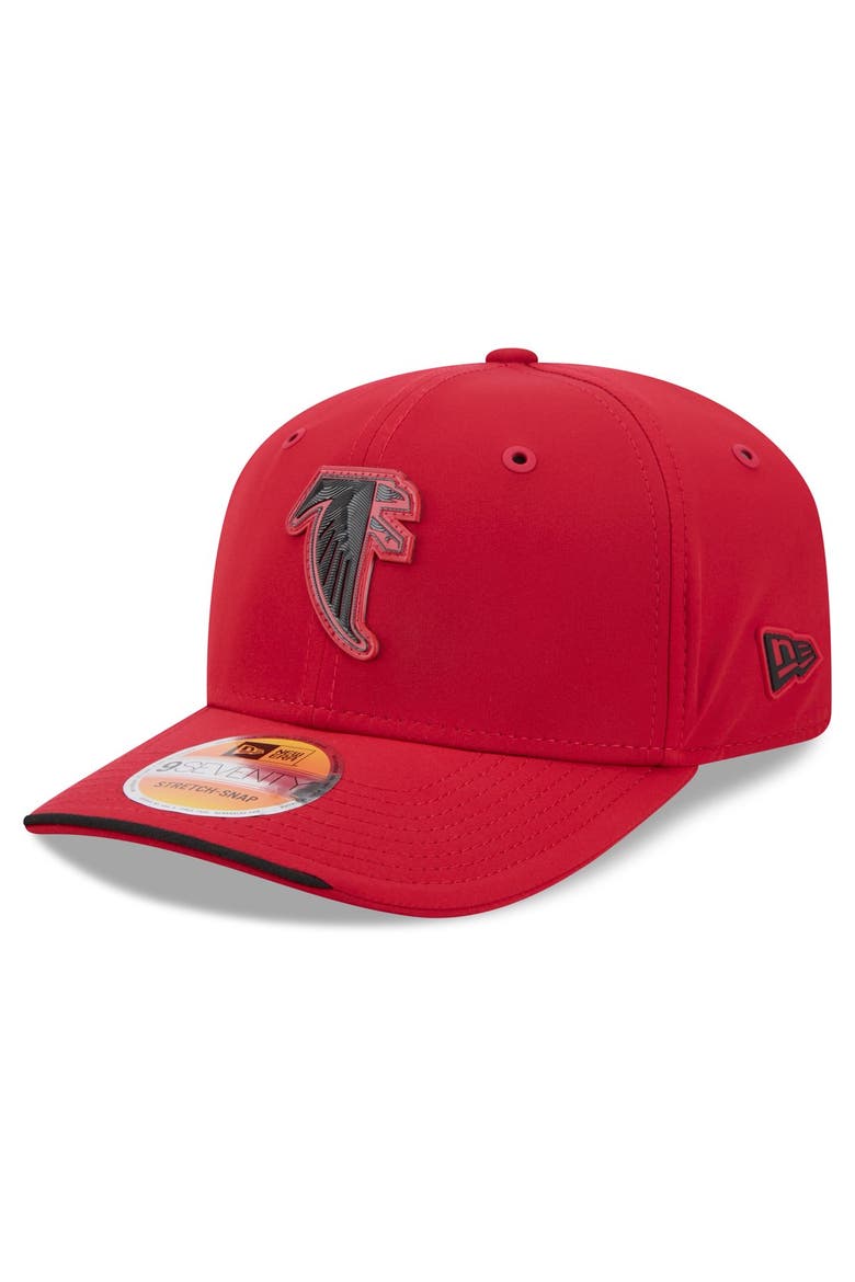 Men's New Era Red Atlanta Falcons 2026 Sideline Throwback 9SEVENTY Adjustable Hat, Main, color, Red