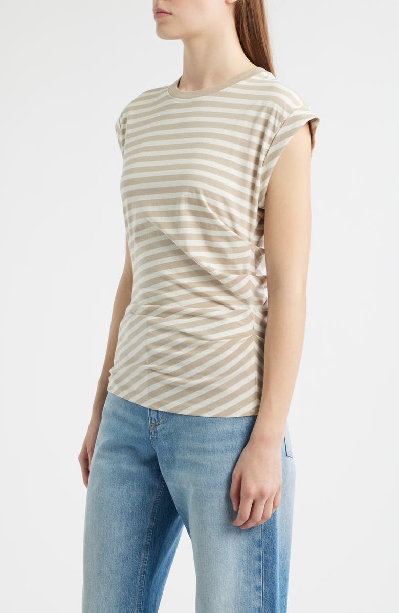 BOSS Epka Stripe Cotton Muscle T-Shirt, Alternate, color, Pumice Stripe