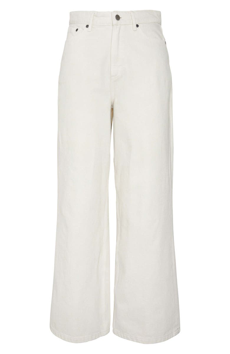 Barbour Maisie High Waist Wide Leg Jeans, Alternate, color, Ecru