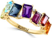 EFFY 14K Yellow Gold Baguette Stone Diamond Accent Ring - 0.02 ctw