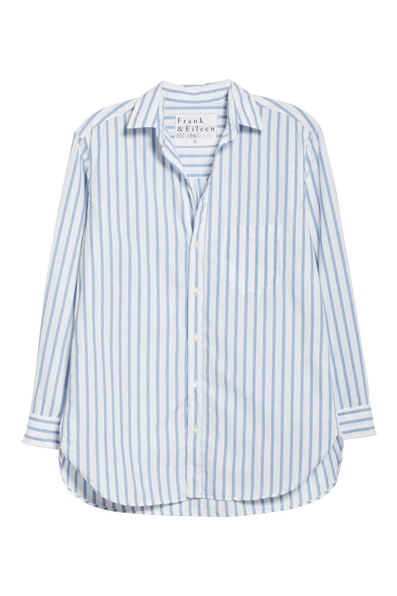 Joedy Stripe Cotton Button-Up Shirt, Alternate, color, MENS BLUE STRIPE
