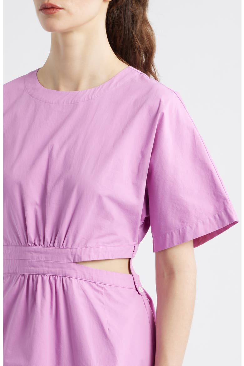 Mavera Cutout Poplin Midi Dress, Alternate, color, VIOLINE