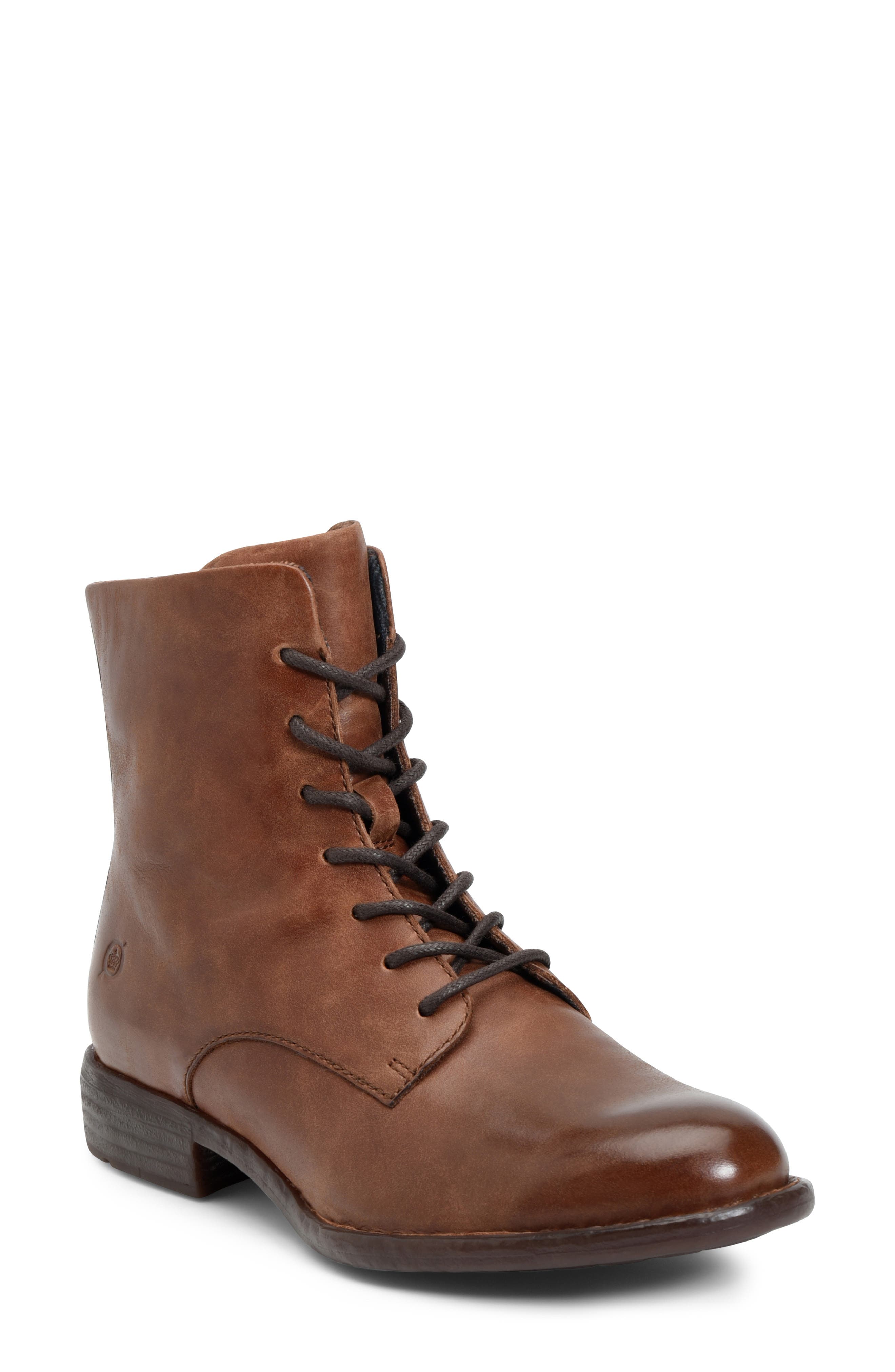 Tombeau Lace-Up Boot, Main, color, TAN LEATHER