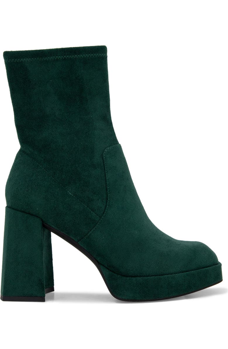 Kenneth Cole Block Heel Stretch Bootie, Alternate, color, Hunter Green