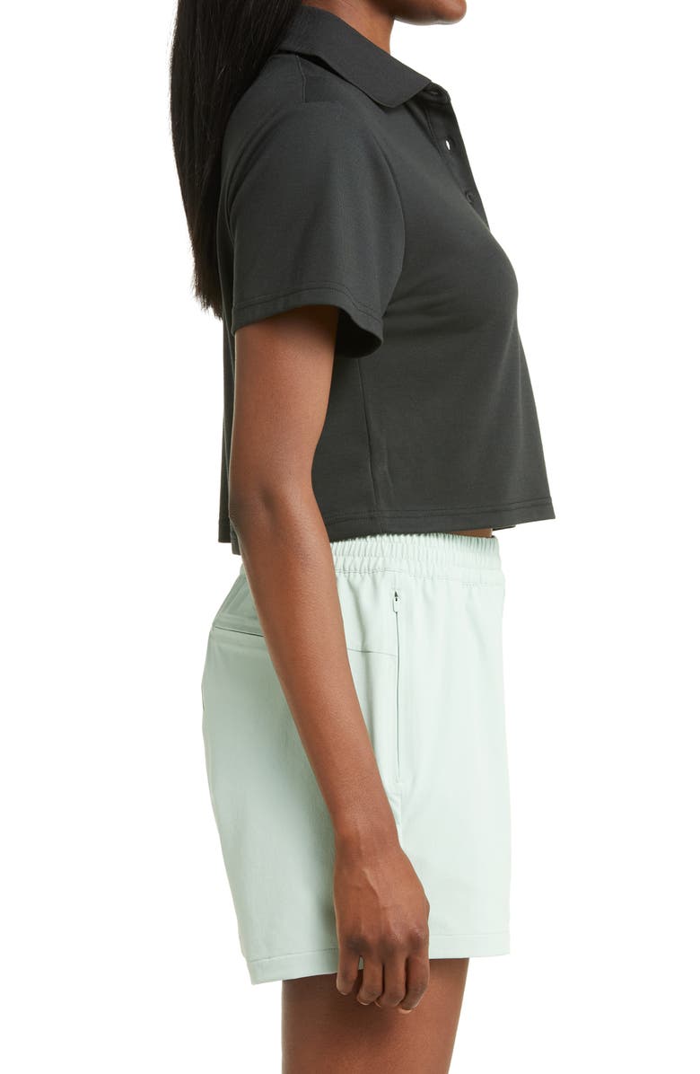 Outdoor Voices Birdie Crop Polo, Alternate, color, Black