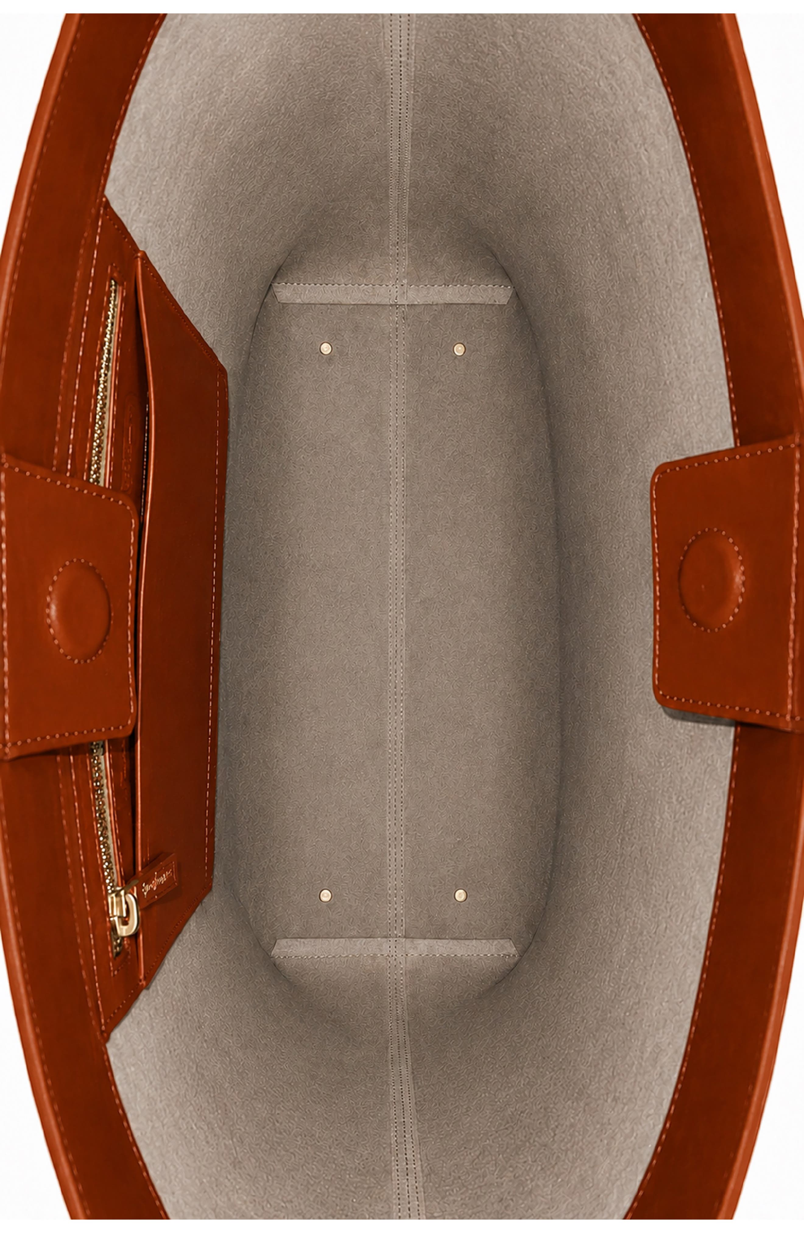 Agatha Leather Tote, Alternate, color, RUST