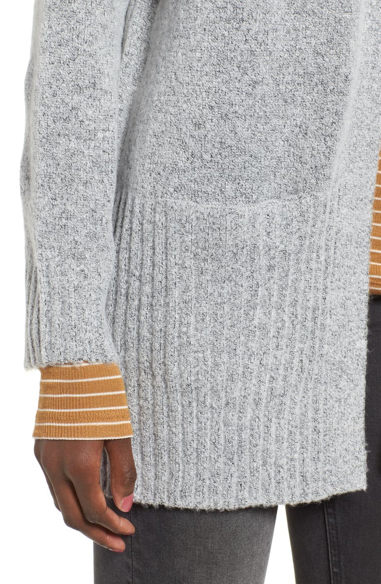 Dreamers by Debut Rib Edged Open Cardigan, Alternate, color,