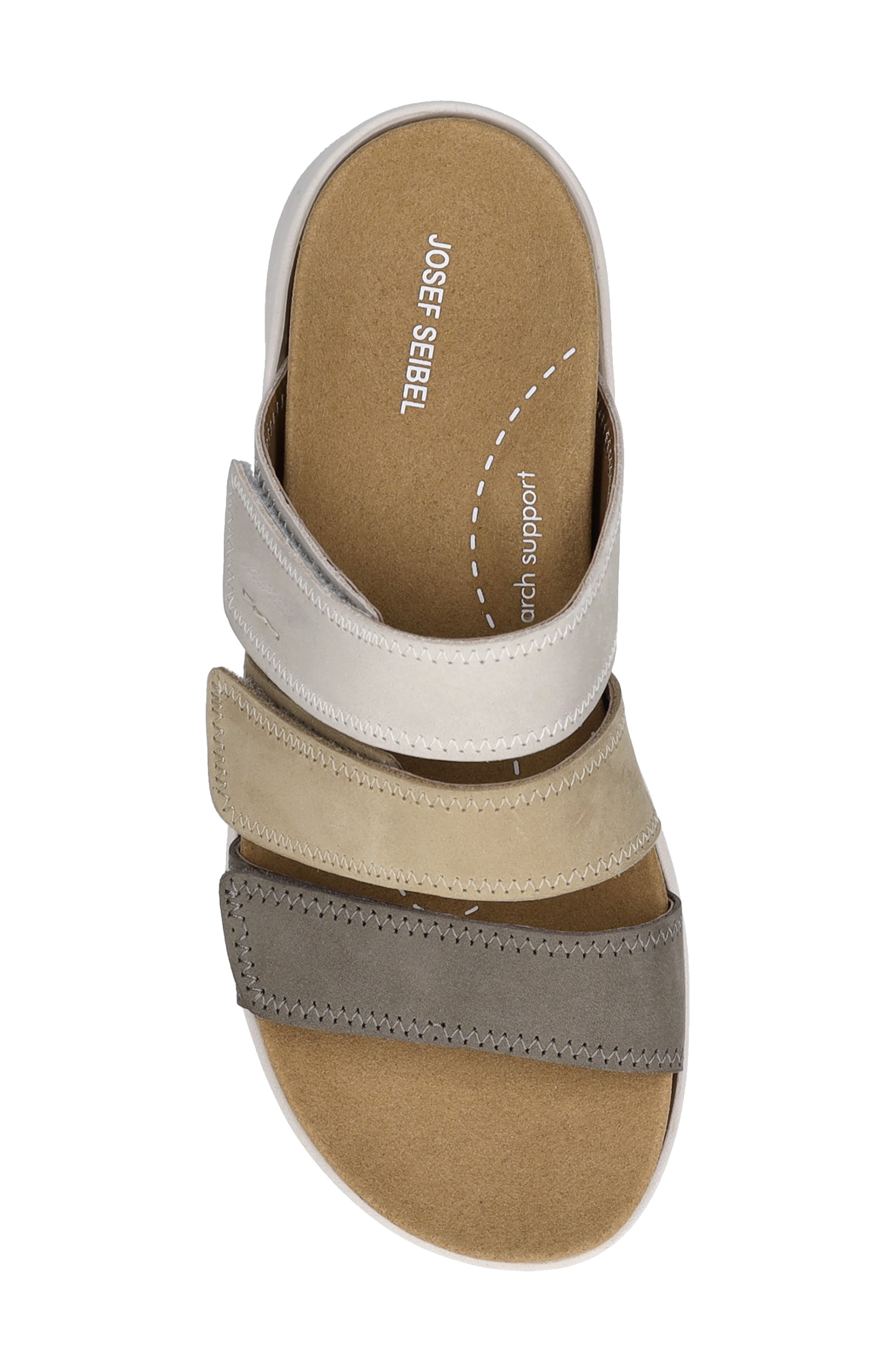 Josef Seibel Estelle 11 Platform Wedge Slide Sandal, Alternate, color, Granite