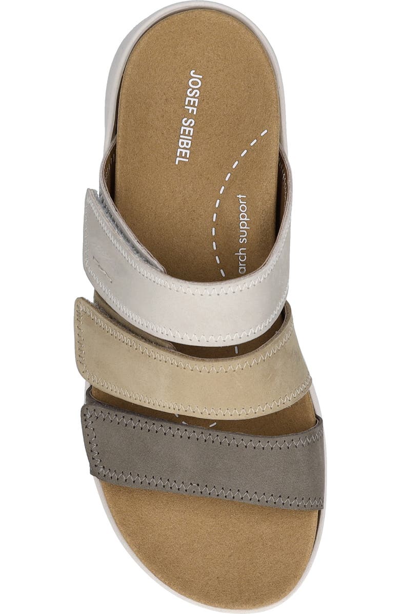 Josef Seibel Estelle 11 Platform Wedge Slide Sandal, Alternate, color, Granite