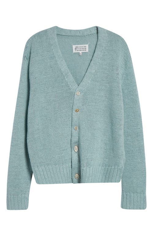 Maison Margiela Gardening Hemp Cardigan In Light Blue