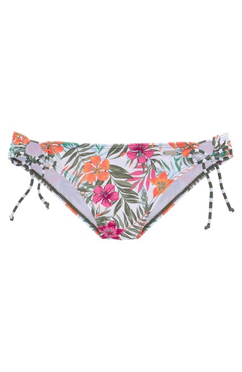 LASCANA Women's Side Tie Bikini Bottom, Alternate, color, White Printed