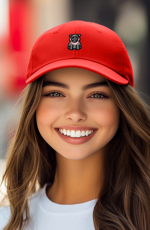DALIX DALIX HIPPO EMBROIDERED ADJUSTABLE HAT