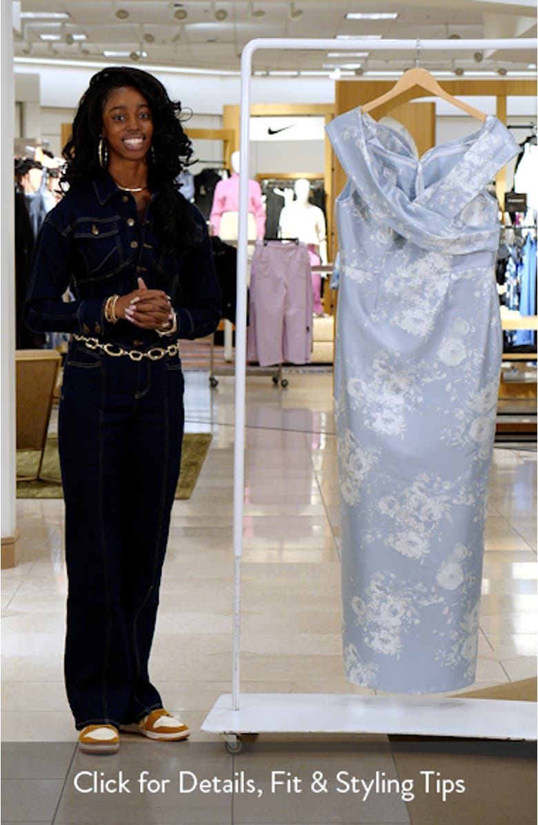 Constance Off the Shoulder Column Gown, sales video thumbnail