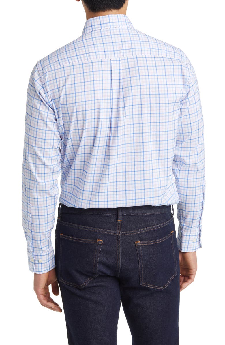 Peter Millar Cutler Check Stretch Button-Down Shirt, Alternate, color, 