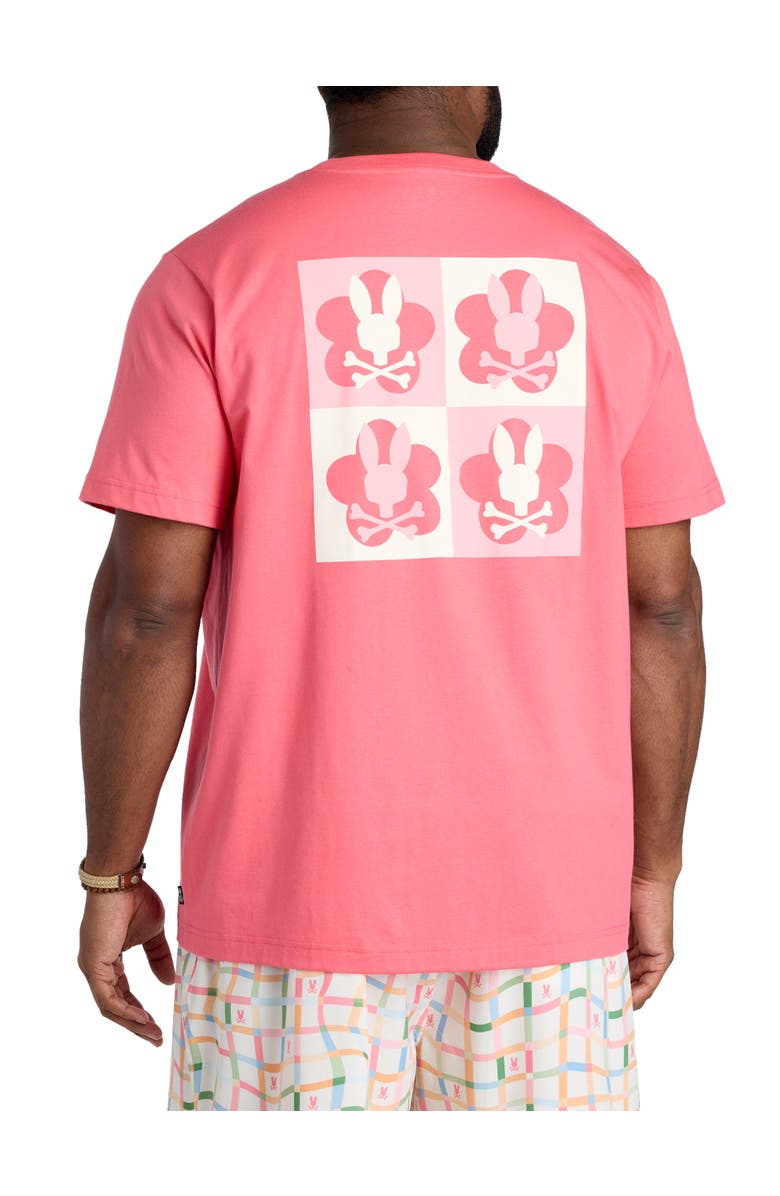 Psycho Bunny Big & Tall Aiden Graphic Tee, Main, color, Sunkissed Coral