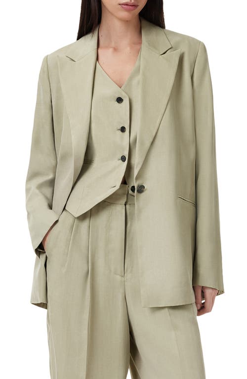 Allsaints Averie Blazer In Sage Green