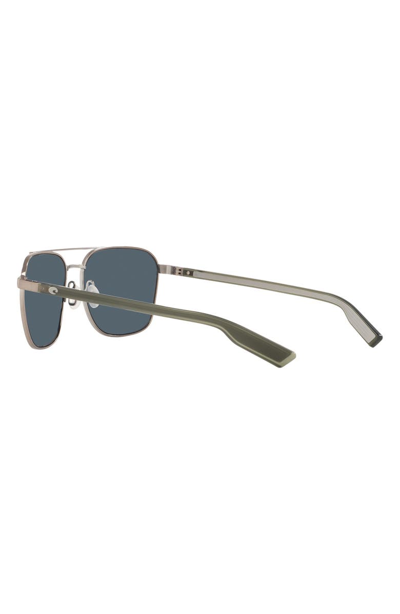 Costa Del Mar Wader 58mm Polarized Pilot Sunglasses, Alternate, color, Gunmetal / Gray Silver 580P