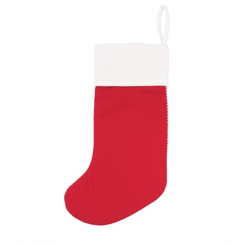 Carol & Frank Typography Christmas Stockings In Red