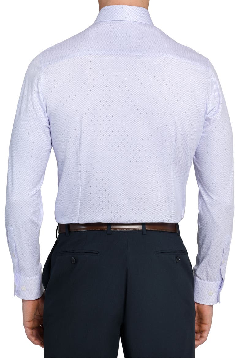 Reworked Slim Fit Cotton Dress Shirt, Alternate, color, WHITE/ PURPLE