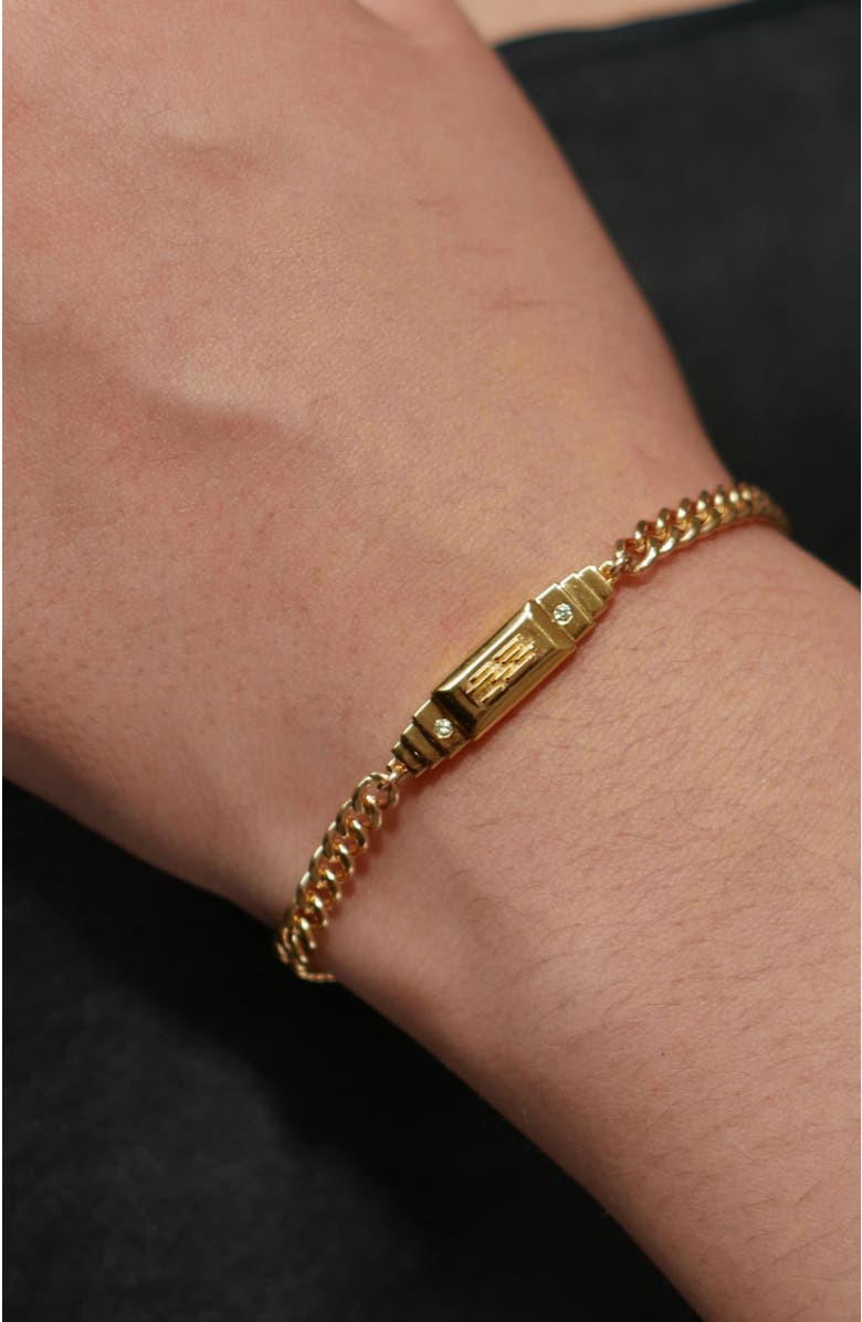 Gwen Beloti Gold Bar Block Bracelet, Alternate, color, Gold