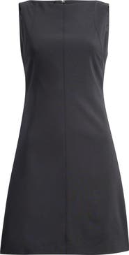 Theory Stretch Wool Boat Neck Minidress