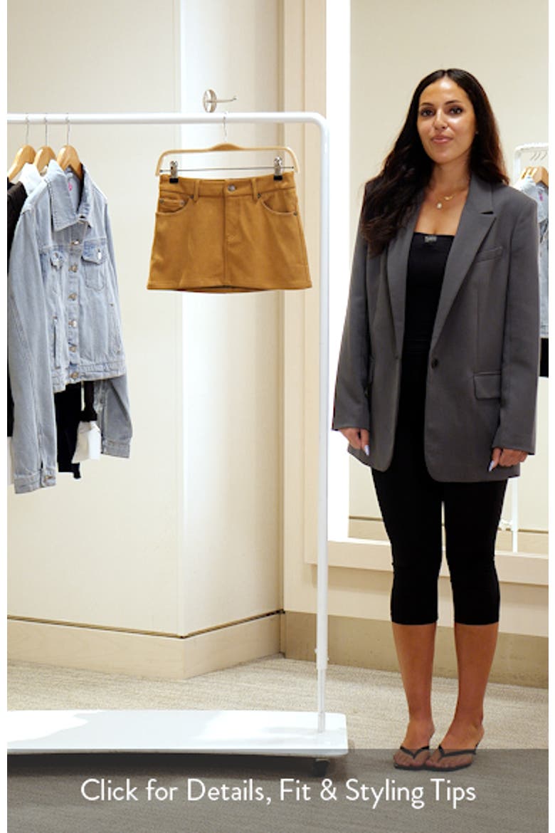 Isa Low Rise Faux Suede Miniskirt video