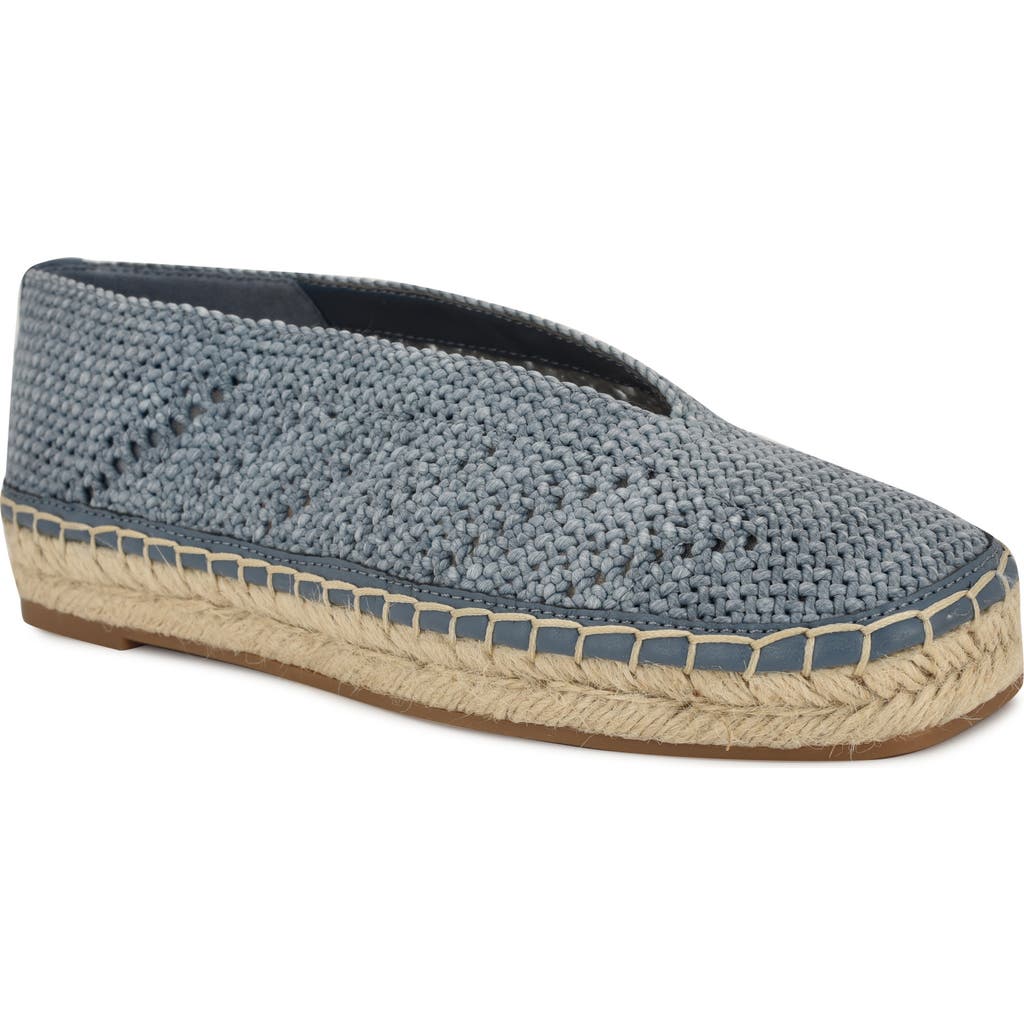 Shop Nine West Rorie Woven Espadrille In Medium Blue